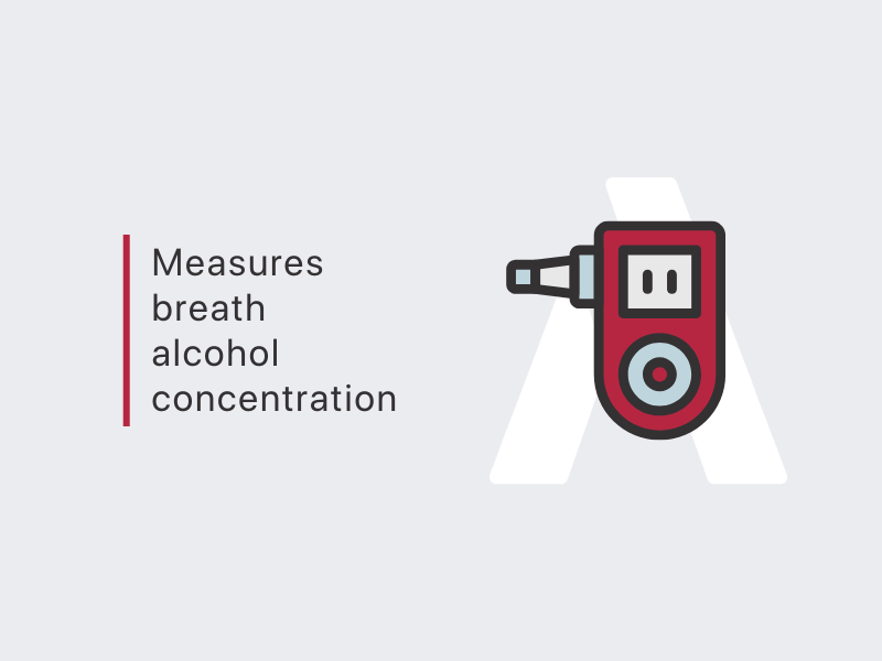 Breath or Alcohol (initial/confirmation) depicting breathalyzer